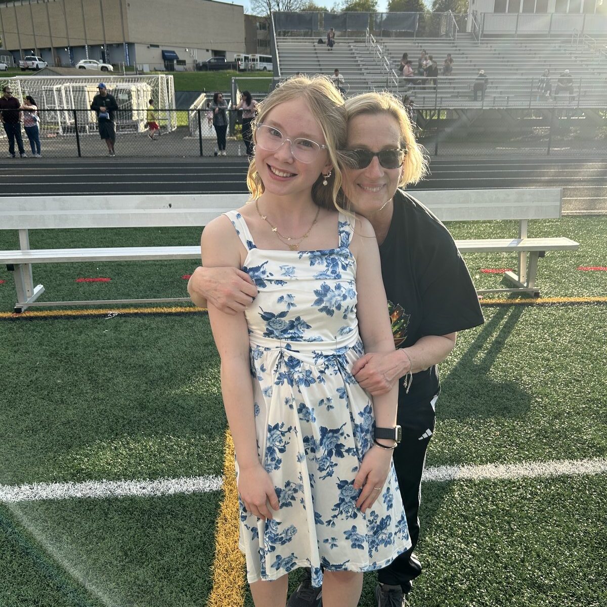 Lorena Tesbir with her daughter Carrie, a student at St. Gregory the Great School
